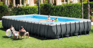 Veľký nadzemný obdĺžnikový bazén pre záhradu 10 x 5 m
