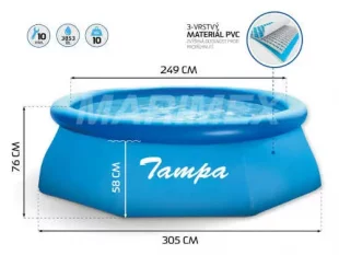 Bazén Tampa s kartušovou filtráciou