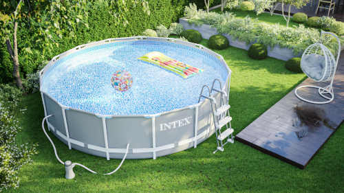 Kruhový bazén Intex s pevnou konštrukciou