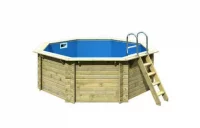 Luxusný bazén s drevenou konštrukciou