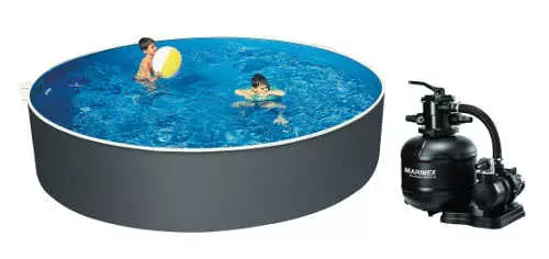 Okrúhly kovový bazén Marimex vrátane pieskovej filtrácie