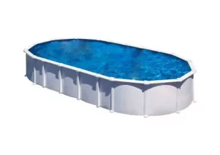 Oválny nadzemný bazén v modernom dizajne
