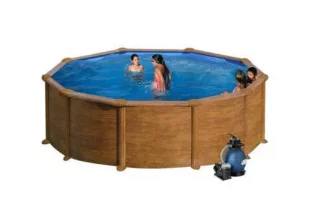 Celoročný nadzemný kruhový bazén s filtráciou
